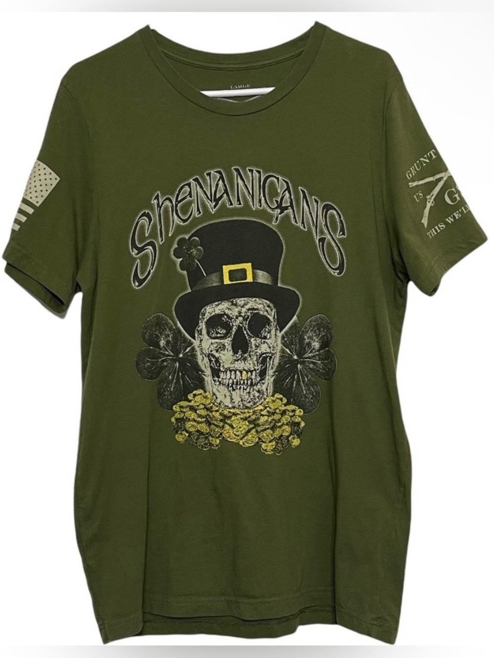 Grunt Style Shenanigans Skull Graphic Tee Men’s XL